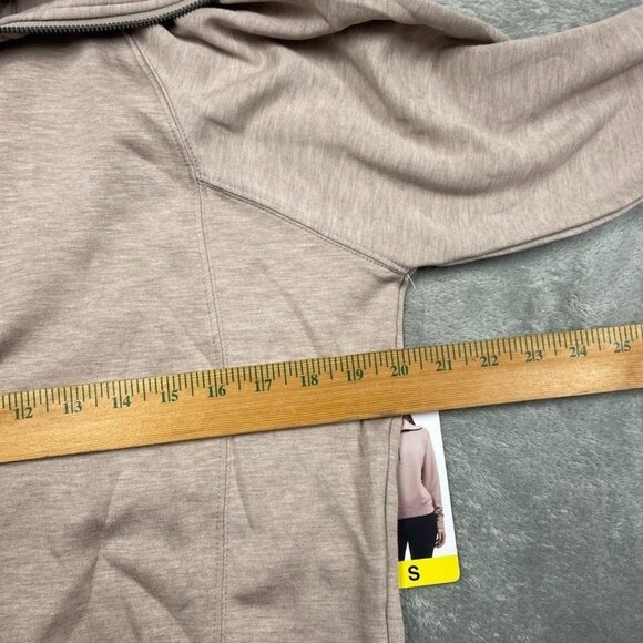 Danskin Womens Luxe Half Zip Pullover Small S Beige Rayon Blend d0541 - Picture 4 of 7